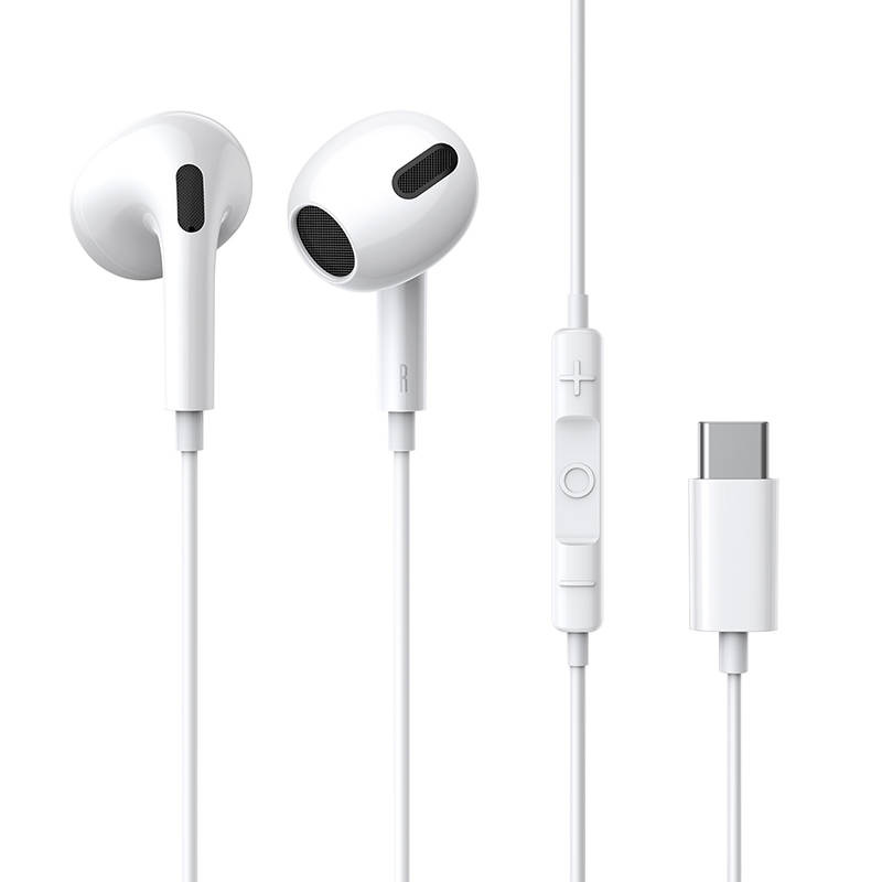 Słuchawki przewodowe BASEUS Encok C17 USB-C (białe) 2