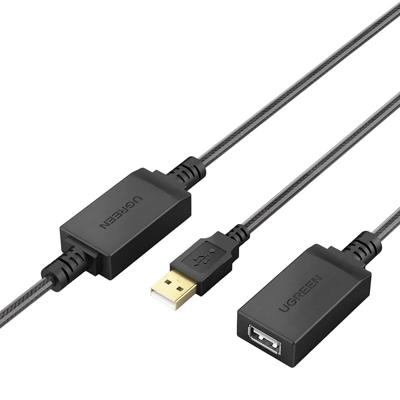 Kabel UGREEN USB-A-USB-A 20m USB 2.0 aktywny (czarny) 2