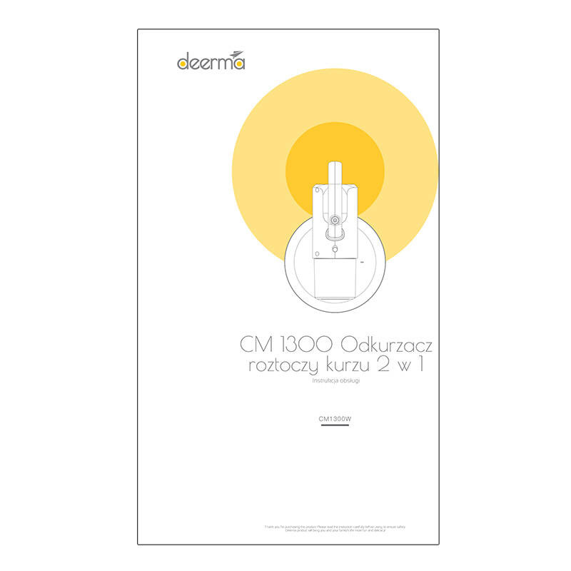 Odkurzacz Deerma CM1300 UV DO Roztoczy i Kurzu 2 Silniki Wibrujące
