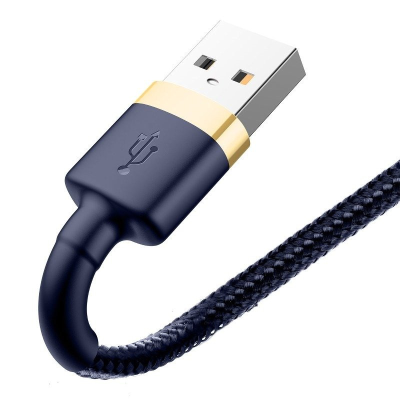 Kabel BASEUS Cafule USB-A-Lightning 2m (złoto-granatowy) 5