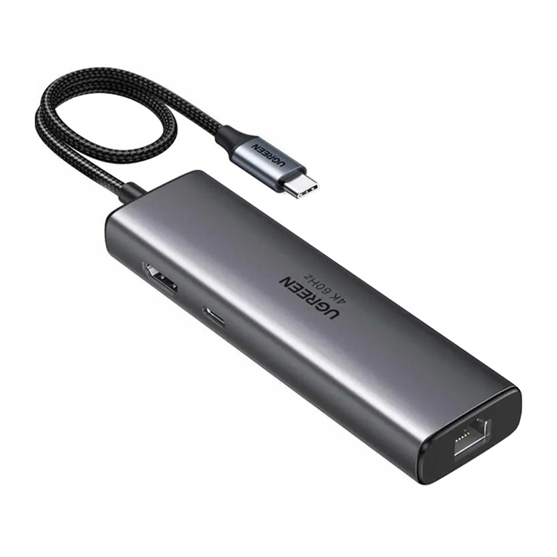 6-in-1 USB-C Hub Ugreen CM512, HDMI 4K@60Hz, 2x USB, RJ45, PD 100W