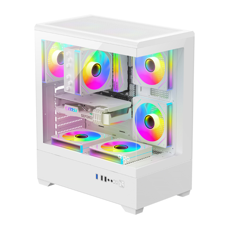 DarkFlash Computer Case C365 White (+5 Fans) 2