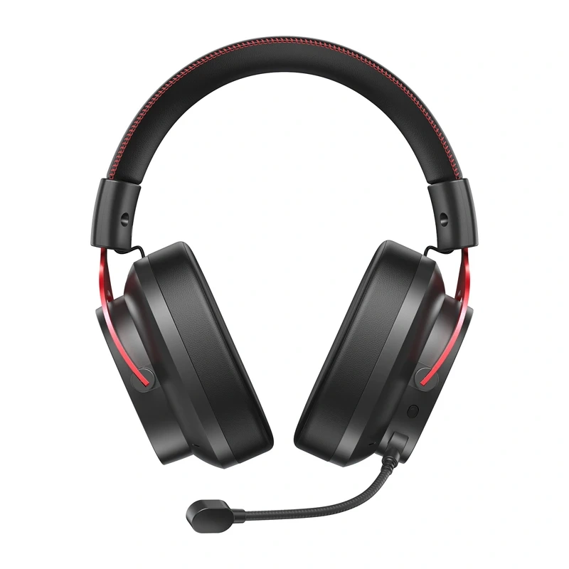 QCY Heroad VT200 Gaming Headphones (Black and Red) 3