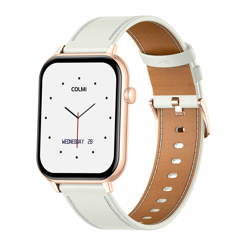 COLMI C28 Smartwatch Gold + white leather 4