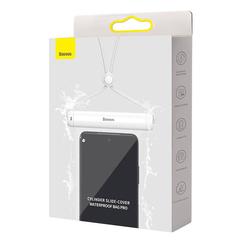Etui wodoodporne BASEUS Cylinder uniwersalne IPX8 (białe) 5
