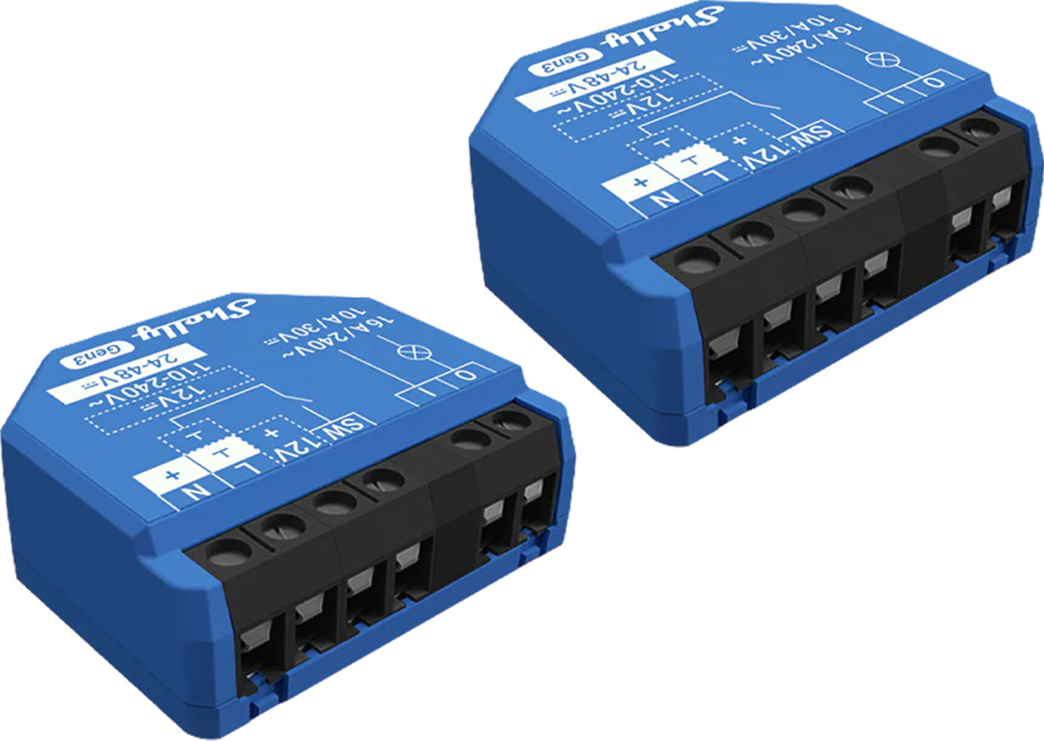 Set of 2 Shelly 1 Gen3 WiFi/Bluetooth Controllers