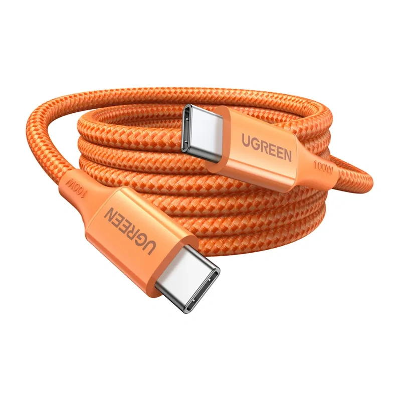 L502 USB-C Braided Cable PD 5A Orange 1m 2