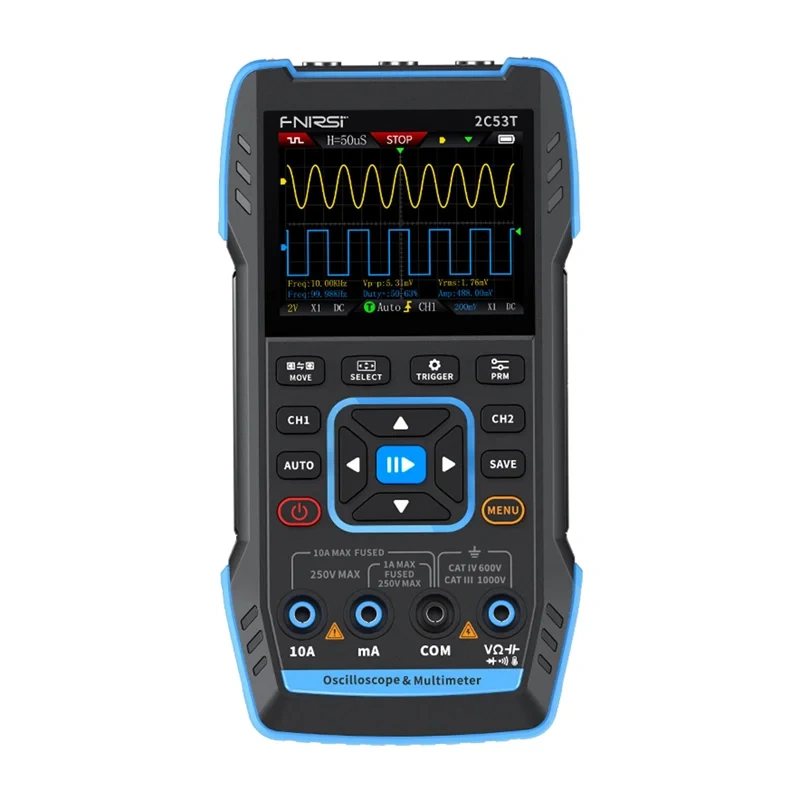 FNIRSI 2C53T portable 3in1 oscilloscope multimeter signal generator 2
