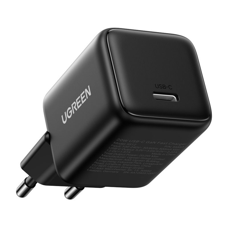 Ugreen X512 20W USB-C GaN Charger Black 2