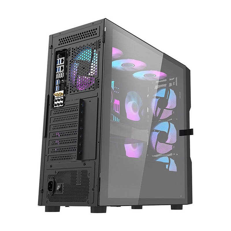 Obudowa komputerowa DARKFLASH DK431 Mesh + 4 wentylatory ARGB (czarna) 5