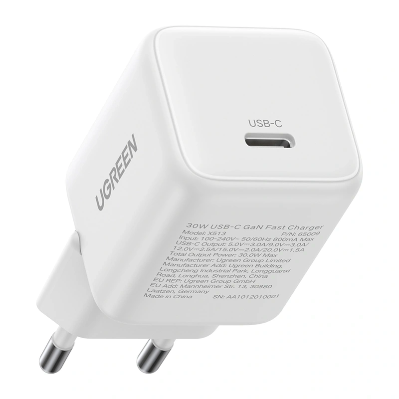 Ugreen X513 30W USB-C GaN Charger White + 1m Cable 3
