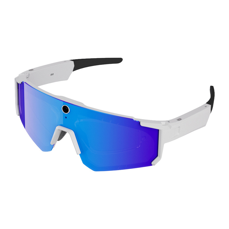 Colmi V06 AI White Sports Sunglasses (with blue lenses) 2