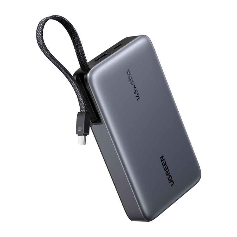 UGREEN PB551 Power Bank, 20000 mAh, 145W, retractable cable 3