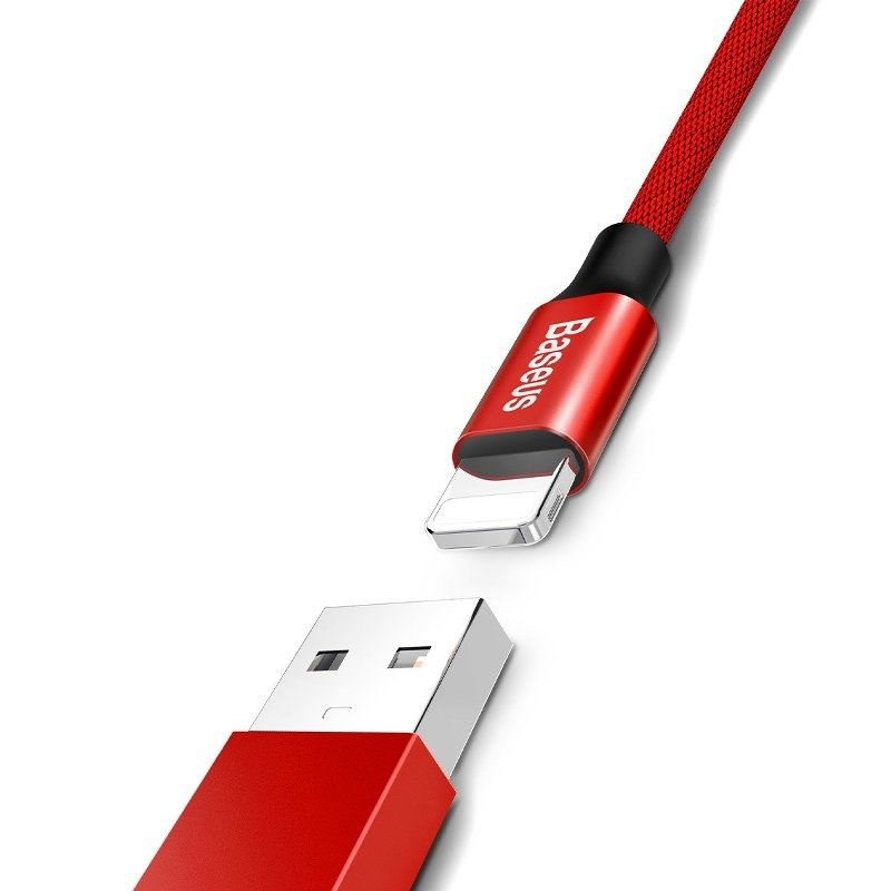 Kabel BASEUS Yiven USB-A-Lightning 1.8m (czerwony) 2