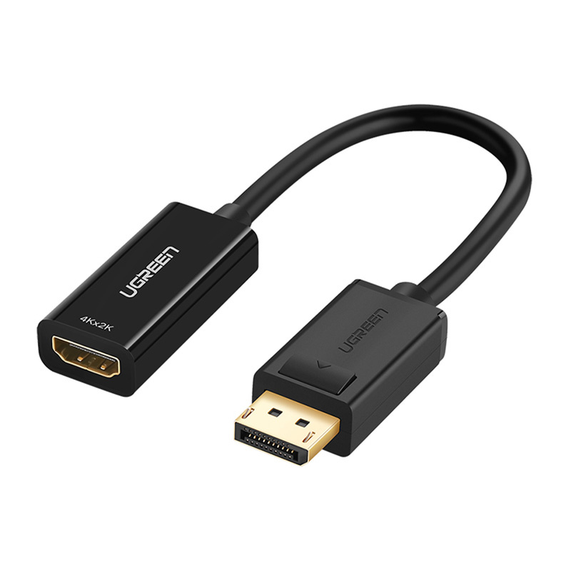 Adapter UGREEN DisplayPort-HDMI 25cm Full HD (czarny)