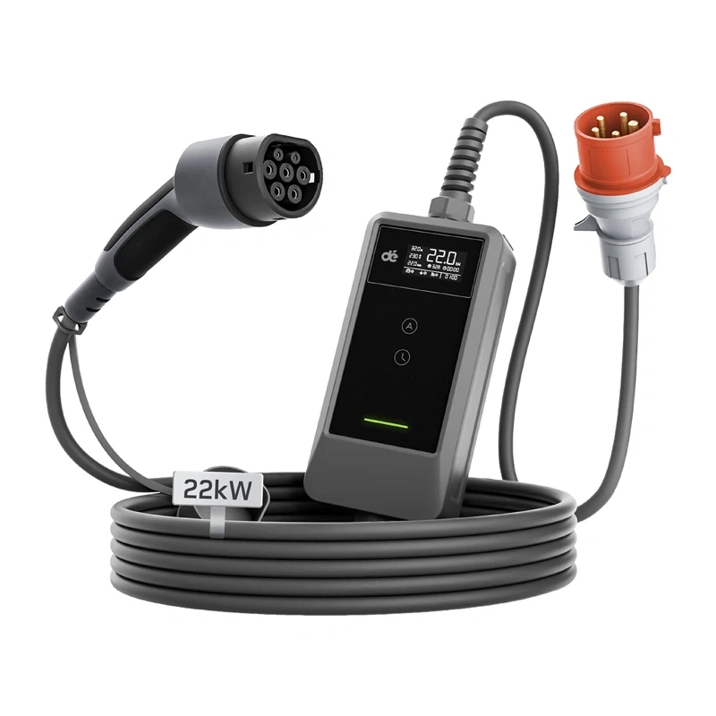 Portable EV charger DEPOW 22kW 10m