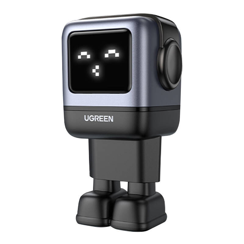 Ładowarka sieciowa Ugreen Nexode RG (Robot GaN), 2x USB-C + USB, 65W czarna