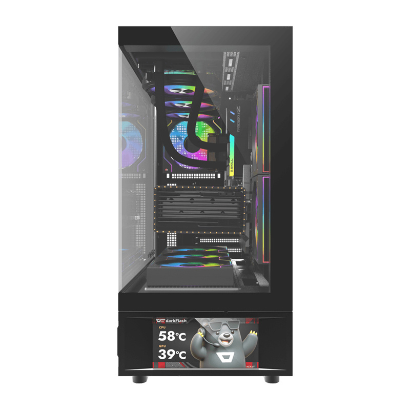 DarkFlash Computer Case DS950+screen Black (+6 Fans) 3