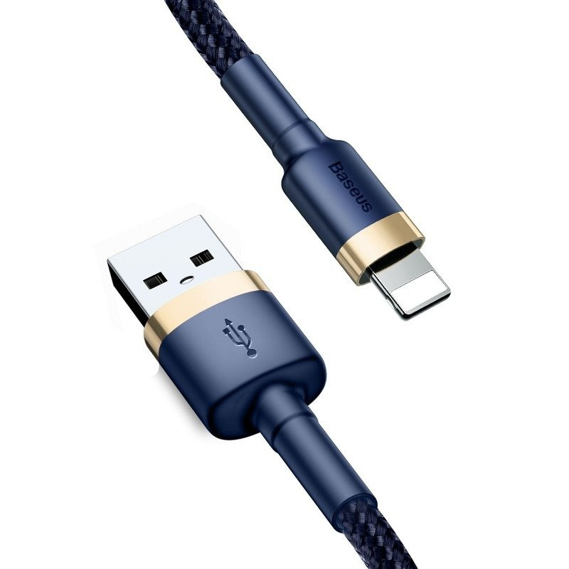 Kabel BASEUS Cafule USB-A-Lightning 2m (złoto-granatowy) 2