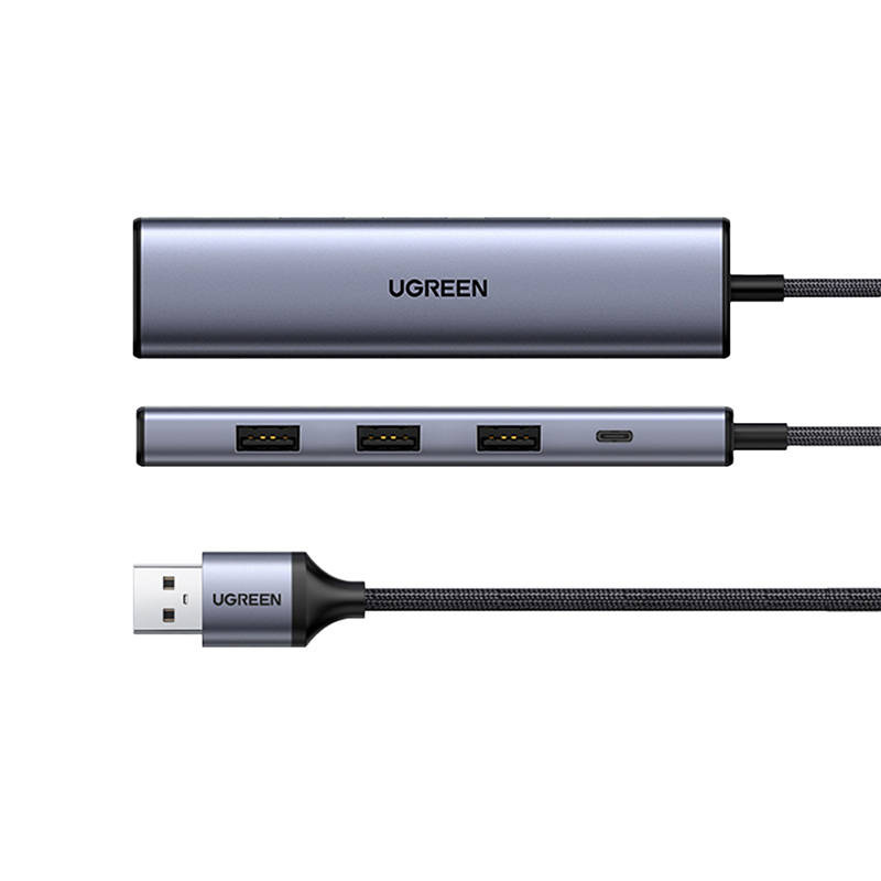 Hub USB UGREEN CM473 5-portowy (szary) 2