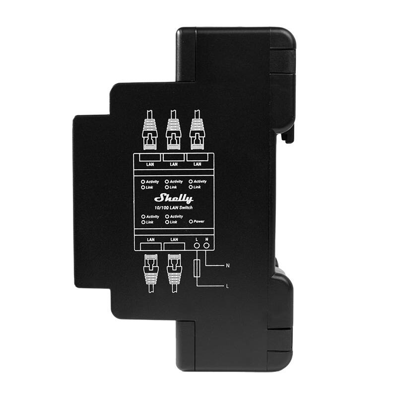Przełącznik Ethernet z 5 portami RJ45 Shelly LAN Switch 5