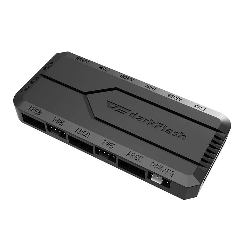 Kontroler wentylatorów DARKFLASH RC2 ARGB/PWM (czarny) 5