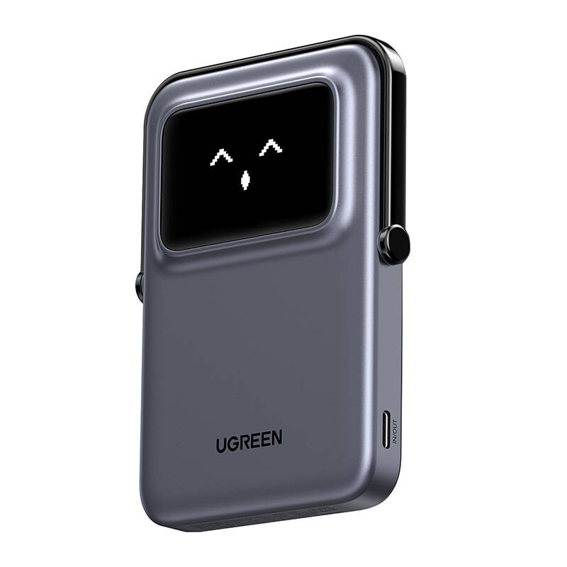 Powerbank magnetic 5000mAh Ugreen Uno PB571, USB-C (gray)