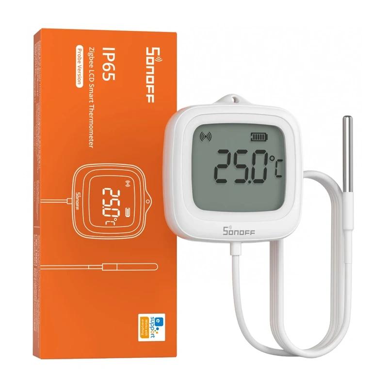 Smart Temperature Sensor ZigBee LCD Sonoff SNZB-02LD (with probe) 2