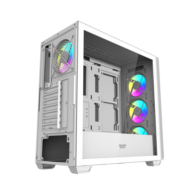 Darkflash DS900WS Computer Case (White) + 4 ARGB Fans 2