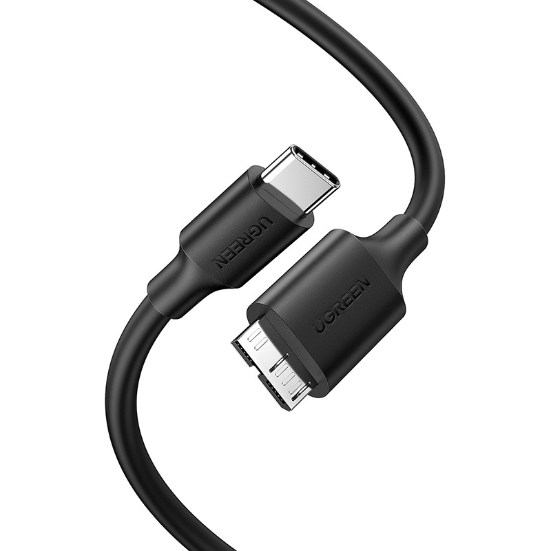 Kabel UGREEN US312 Micro-B USB 3.0-USB-C 1m (czarny) 2