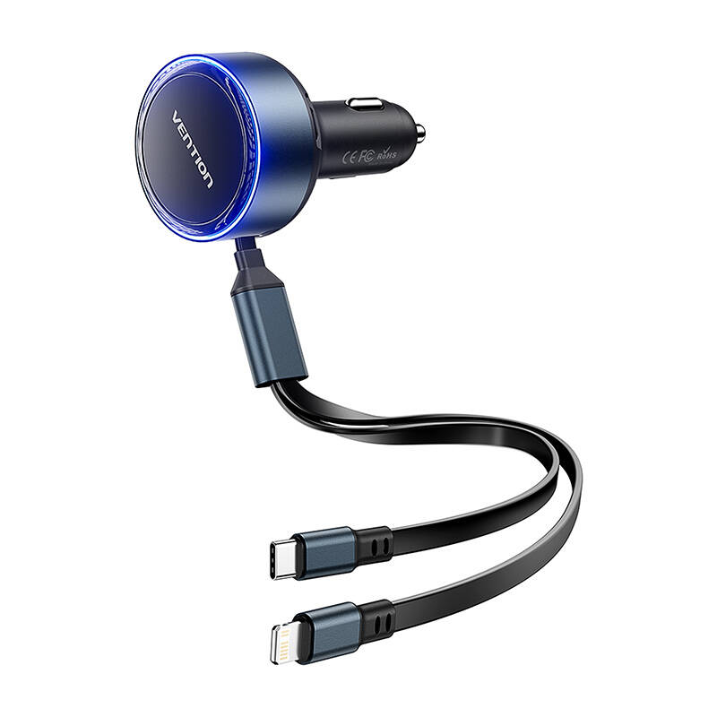 Zestaw VENTION ładowarka samochodowa 30W + kabel USB-C-Lightning – szczegóły produktu 2