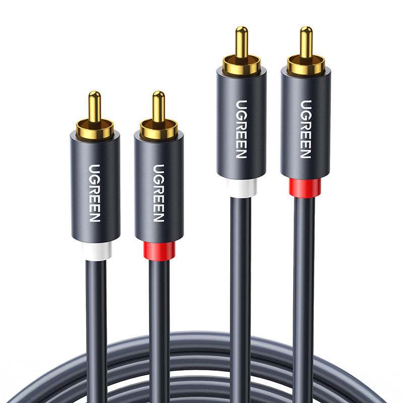 Przewód 2RCA (Cinch) do 2RCA (Cinch) UGREEN AV104 3m (czarny)