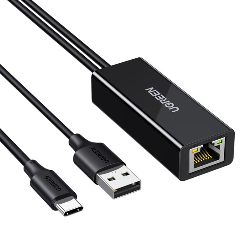 Ugreen CR110 Ethernet Adapter USB-C to RJ45 100Mbps (black) 2