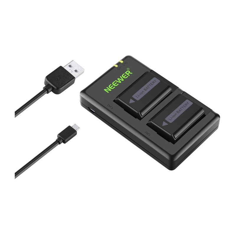 2-Pack Replacement Sony Battery and Charger Set NEEWER NP-FW50 4