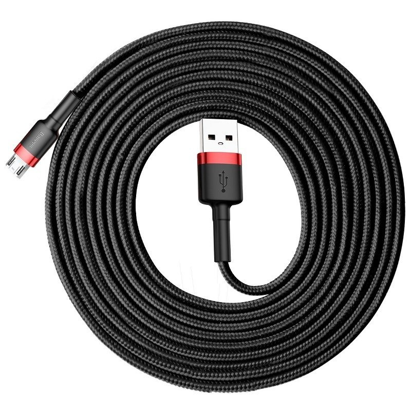 Kabel BASEUS Cafule USB-A-micro USB 3m (czarno-czerwony) 3