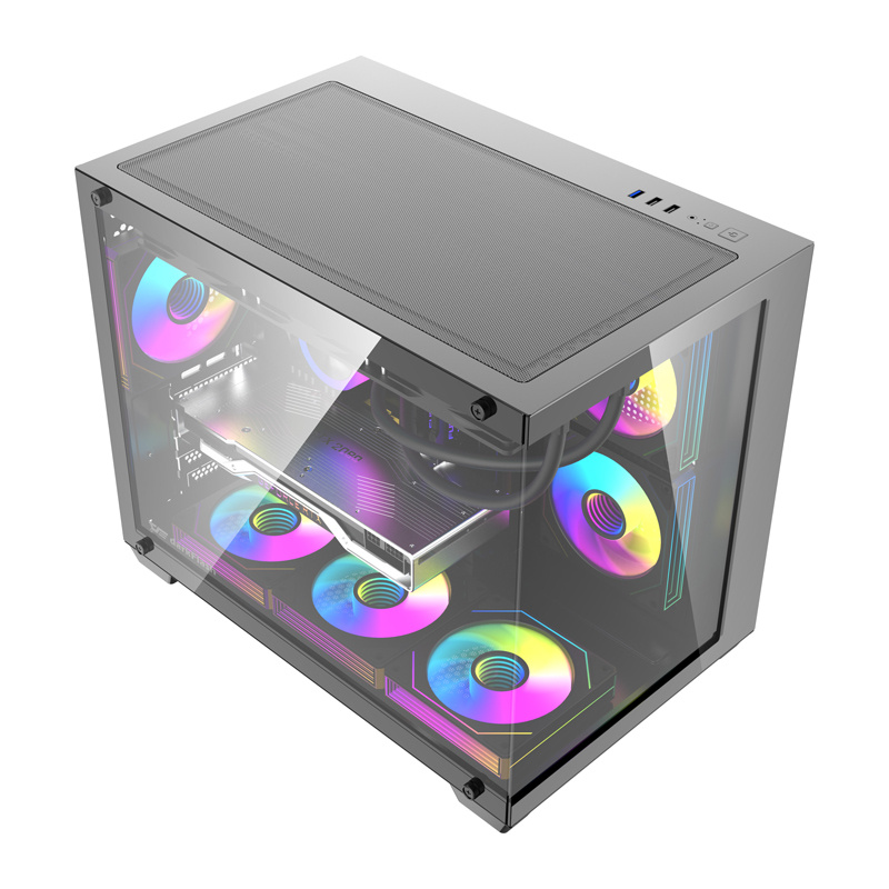 DarkFlash Computer Case B275 Black PRO (+6 Fans) 2
