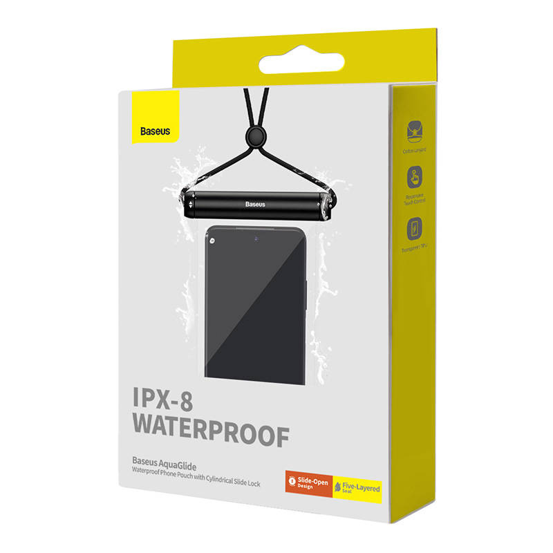 Etui wodoodporne BASEUS AquaGlide IPX8 7.2" (czarne) 4