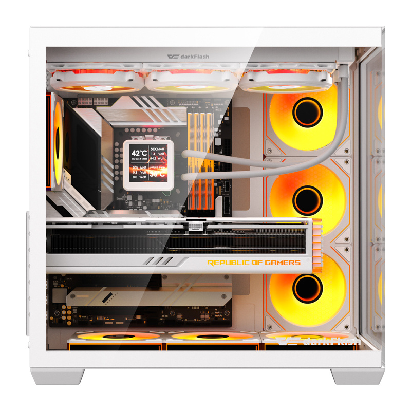 DarkFlash Computer Case C280 White (+7 Fans) 4