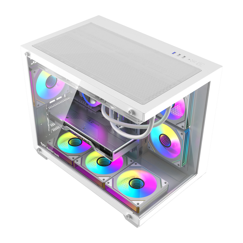 DarkFlash Computer Case B275 White PRO (+6 Fans) 2