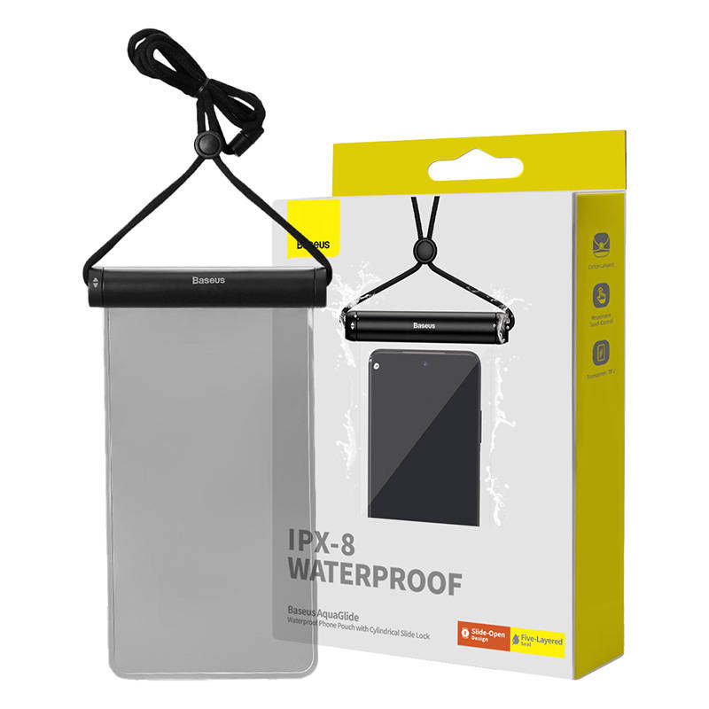 Etui wodoodporne BASEUS AquaGlide IPX8 7.2" (czarne) 5