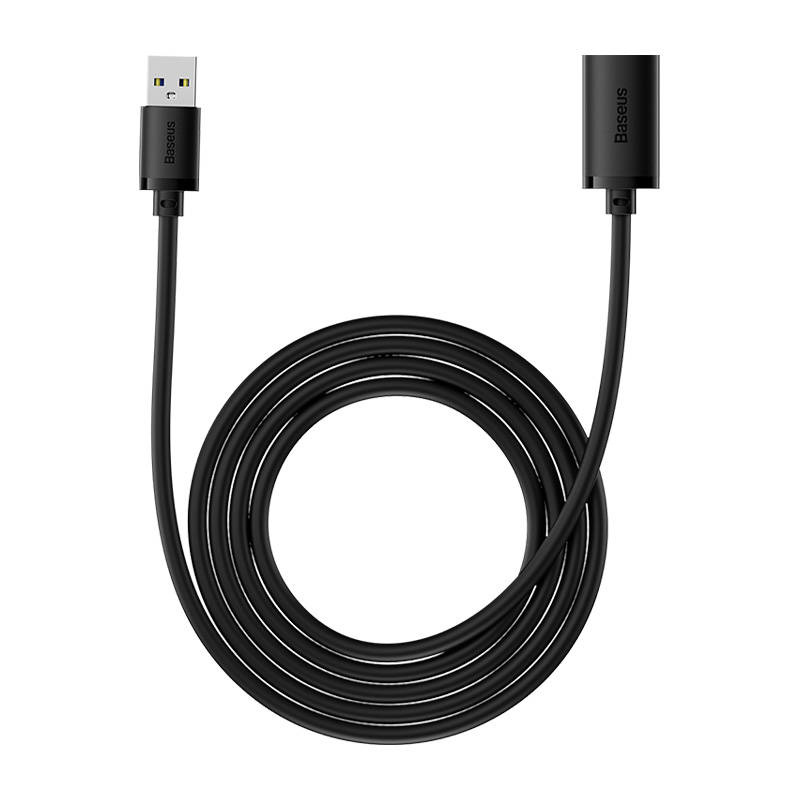 Kabel BASEUS AirJoy USB-A-USB-A przedłużacz 2m (czarny) 2