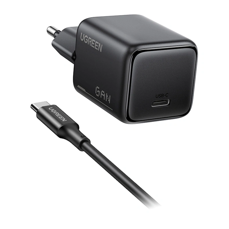X517 25W USB-C GaN Charger Black + Cable 1m 2