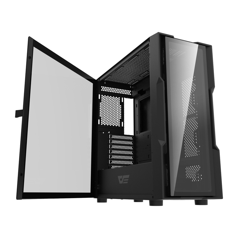 Darkflash DK431 Glass Black Computer Case (No Fans) 5