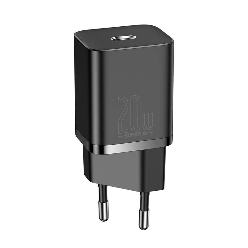 Ładowarka sieciowa BASEUS Super Si 20W + USB-C-Lightning 1m (czarna) 5