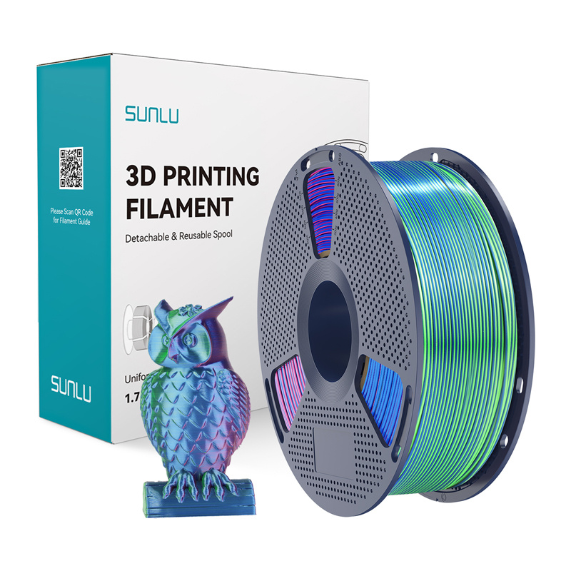 Sunlu Filament PLA+ Silk Tri-Color Blue Green Purple