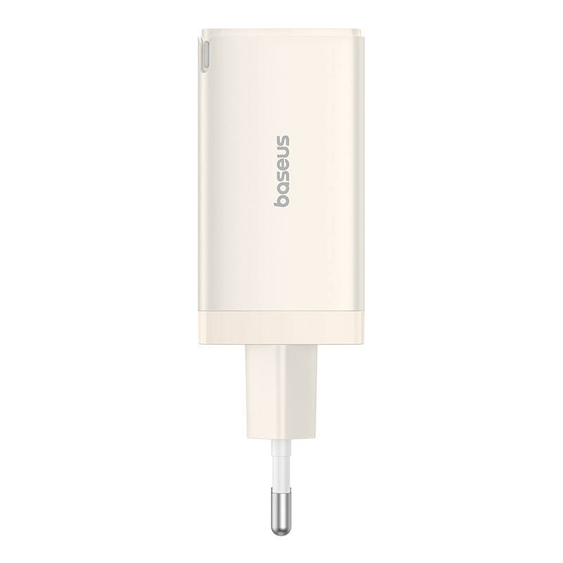 Ładowarka sieciowa Baseus GaN5, 2x USB-C + USB, 65W + kabel 1m (biała) 2