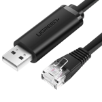 Kabel Konsolowy UGREEN CM204, USB - RJ45 Do Urządzeń Sieciowych, 1.5m (czarny)