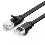 UGREEN NW101 Płaski kabel sieciowy z metalowymi wtyczkami, Ethernet RJ45, Cat.6, UTP, 8m (czarny)